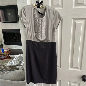 Elegant Gray and Black Dress